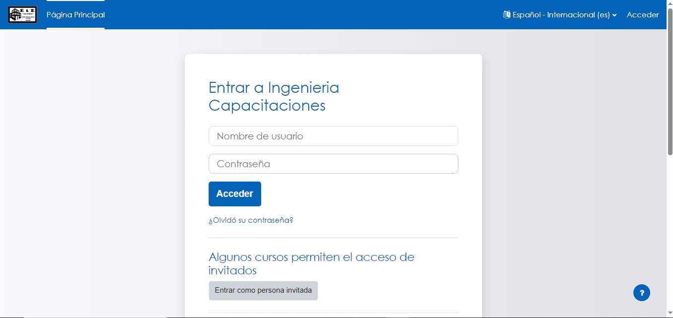 Captura: Pantalla de inicio Aula Virtual